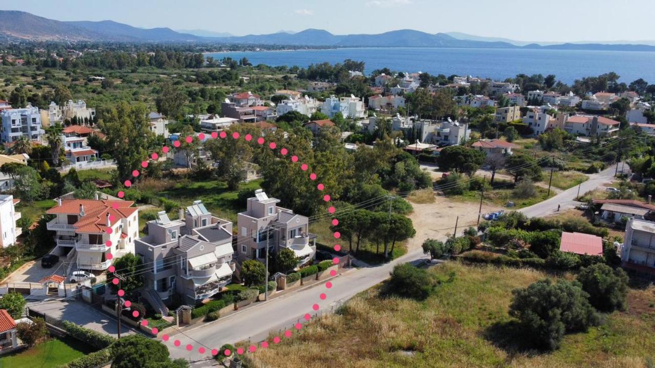 Kima: Relaxing Beach Home Next To Sparkling Waters Nea Makri Exterior photo